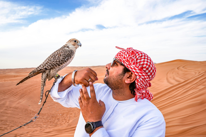 photo with falcon